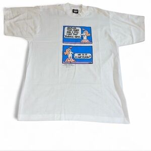 Vtg Hallmark Ahern Birthday Hot Flash Comic Strip Shirt Size L Screen Stars